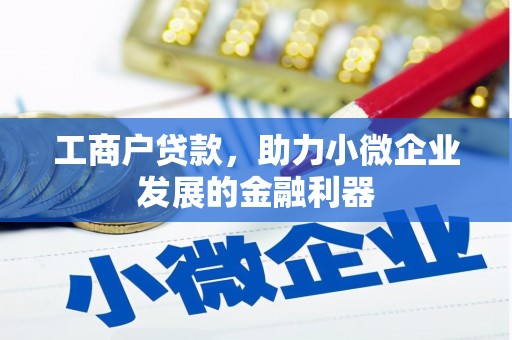 荔浦工商户贷款，助力小微企业发展的金融利器
