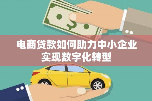 荔浦电商贷款如何助力中小企业实现数字化转型
