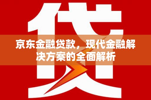 荔浦京东金融贷款，现代金融解决方案的全面解析