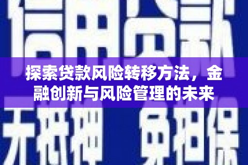 荔浦探索贷款风险转移方法，金融创新与风险管理的未来