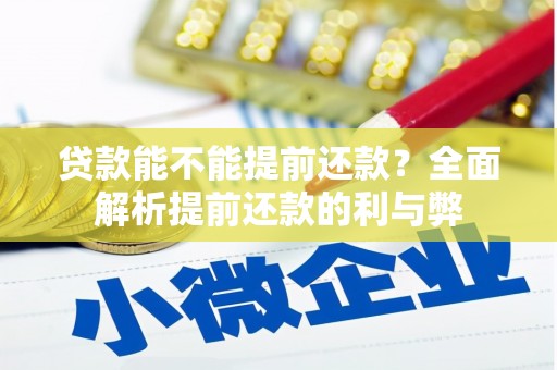荔浦贷款能不能提前还款？全面解析提前还款的利与弊