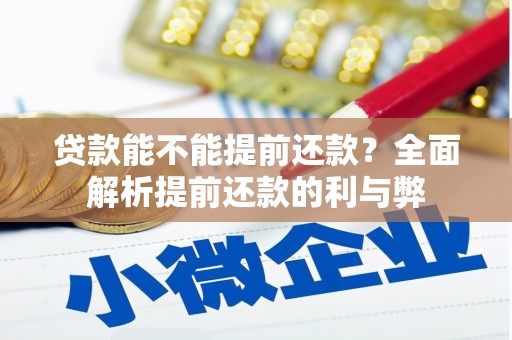 荔浦贷款能不能提前还款？全面解析提前还款的利与弊