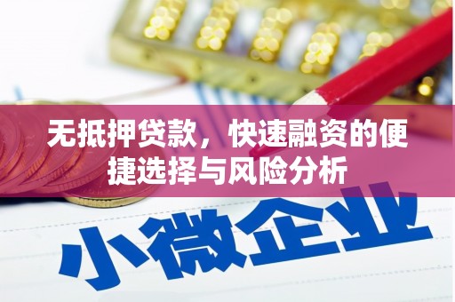 荔浦无抵押贷款，快速融资的便捷选择与风险分析
