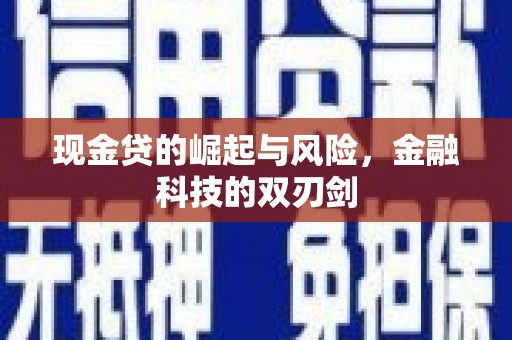 荔浦现金贷的崛起与风险，金融科技的双刃剑