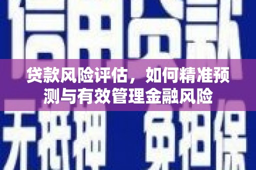 荔浦贷款风险评估，如何精准预测与有效管理金融风险