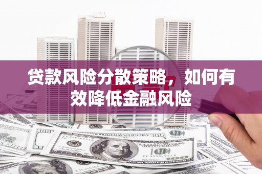 荔浦贷款风险分散策略，如何有效降低金融风险