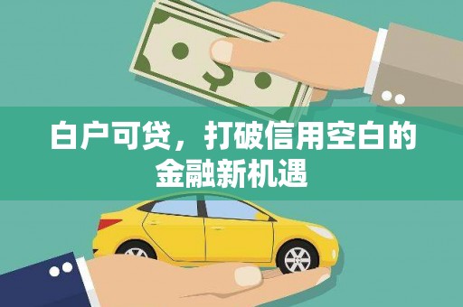 荔浦白户可贷，打破信用空白的金融新机遇