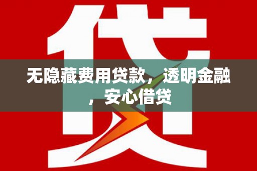 荔浦无隐藏费用贷款，透明金融，安心借贷