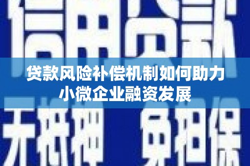 荔浦贷款风险补偿机制如何助力小微企业融资发展