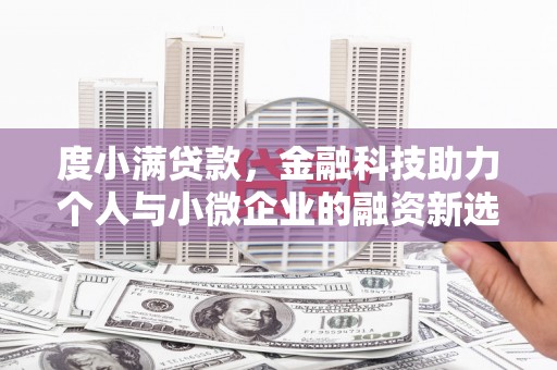 荔浦度小满贷款，金融科技助力个人与小微企业的融资新选择