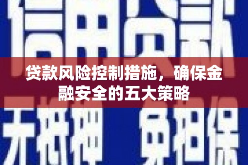 荔浦贷款风险控制措施，确保金融安全的五大策略