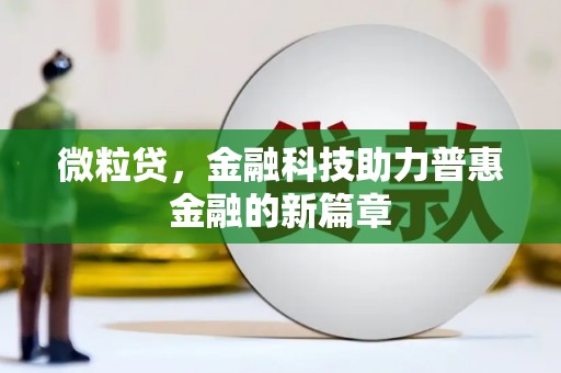 荔浦微粒贷，金融科技助力普惠金融的新篇章