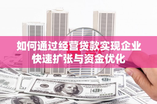 荔浦如何通过经营贷款实现企业快速扩张与资金优化